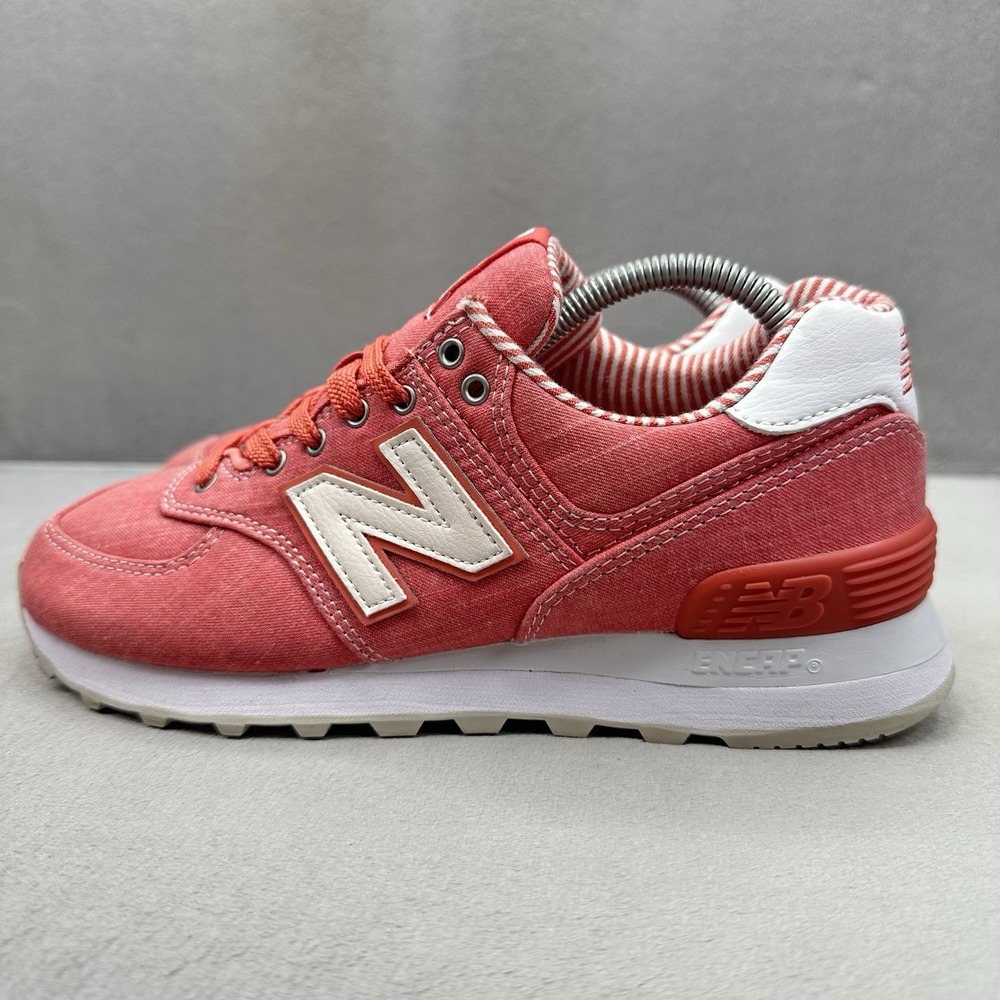 Womens Size 6.5 (B) New Balance 574 Shoes Spiced Coral Athletic Casual Sneakers - Picture 3 of 8